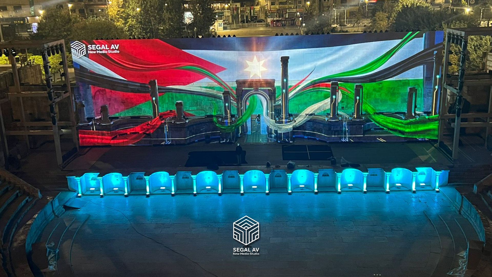   Jordan Flag Day 2026 Projection Mapping at Roman Theater Amman
