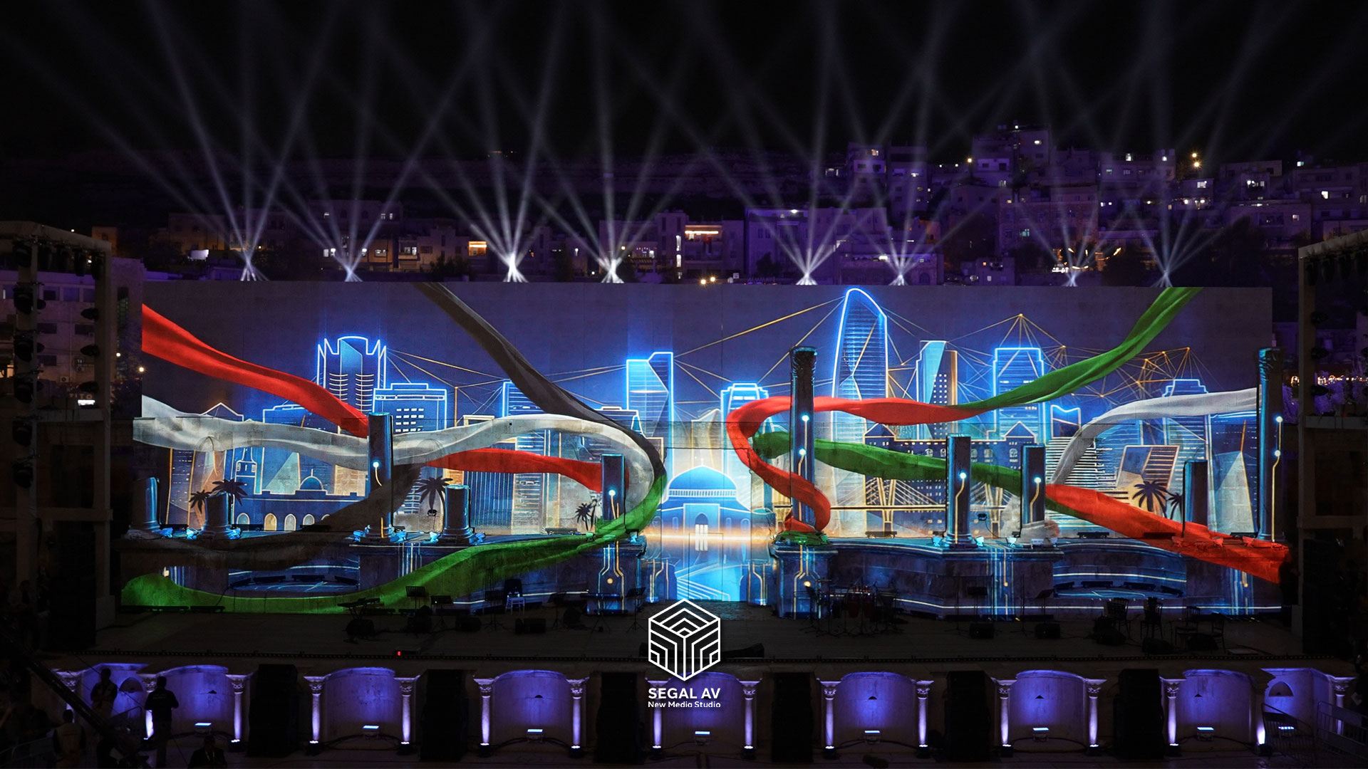 Large Scale Projection Mapping Show in Jordan