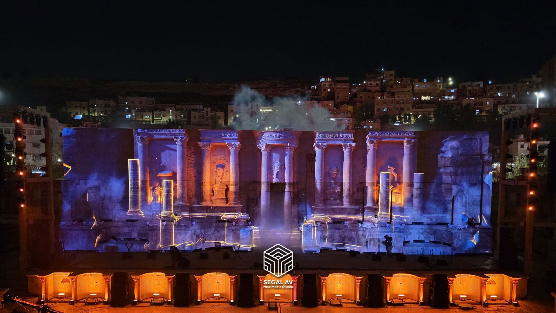 Cinematic Projection Mapping on Historic Roman Theater